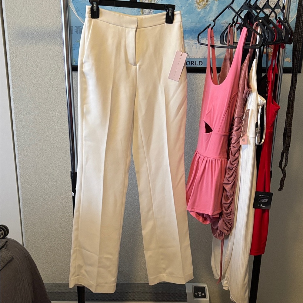 Rachel Parcell Cream Wide Leg Pants
